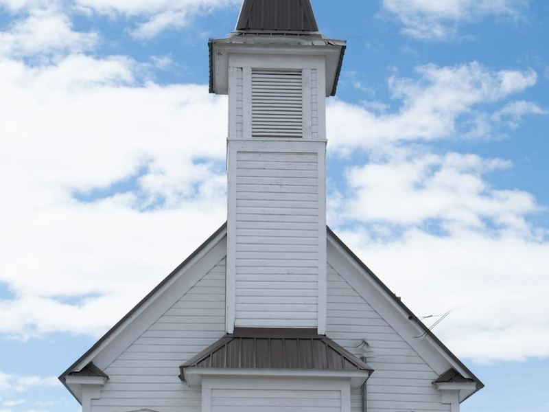 White church with steeple